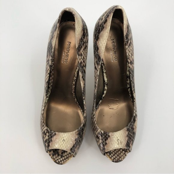 Preview International Tan & Black Breathable Heeled Boots | Ultra-High Heel - Picture 2 of 7